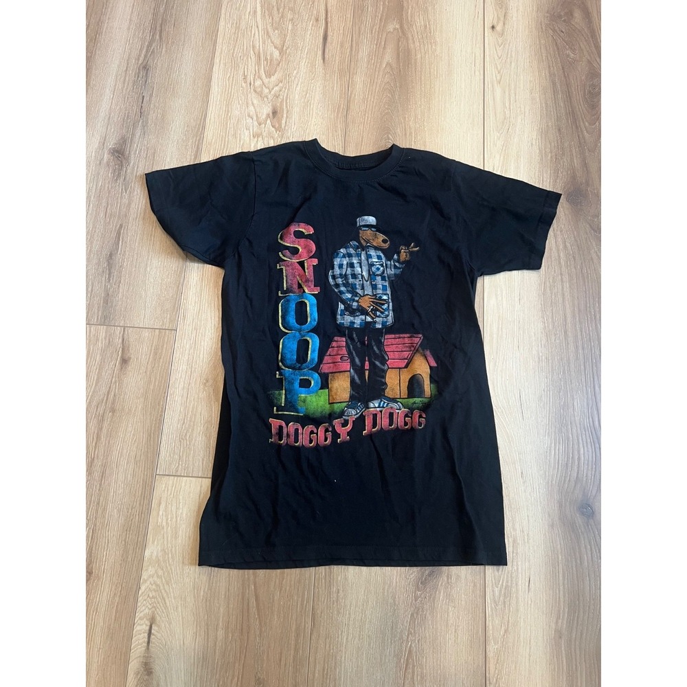 Snoop Dogg Doggy Dogg Graphic T-Shirt Men's Small Black Hip Hop Rap Tee DPG